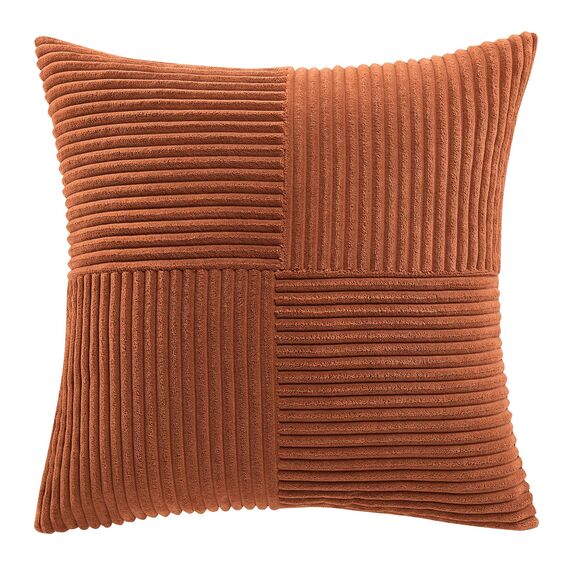 FDTERN 2er Set Rostrot Kordsamt Kissenbezug 40x40CM Weich Moderne Dekorative Kissenbezüge Kissenhülle Dekokissenbezug Sofakissen Dekokissen Boho Herbst Deko für Sofa Schlafzimmer Wohnzimmer Balkon