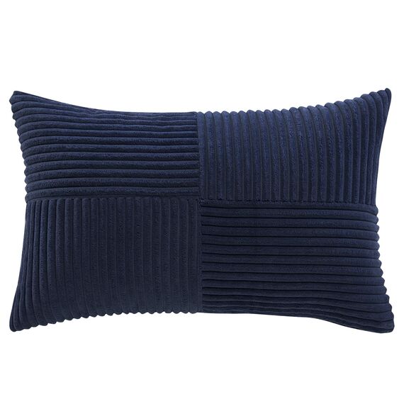 FDTERN 2er Set Navy Blau Kordsamt Kissenbezug 30x50CM Weich Moderne Dekorative Kissenbezüge Kissenhülle Dekokissenbezug Sofakissen Dekokissen Boho Deko für Sofa Schlafzimmer Wohnzimmer Balkon