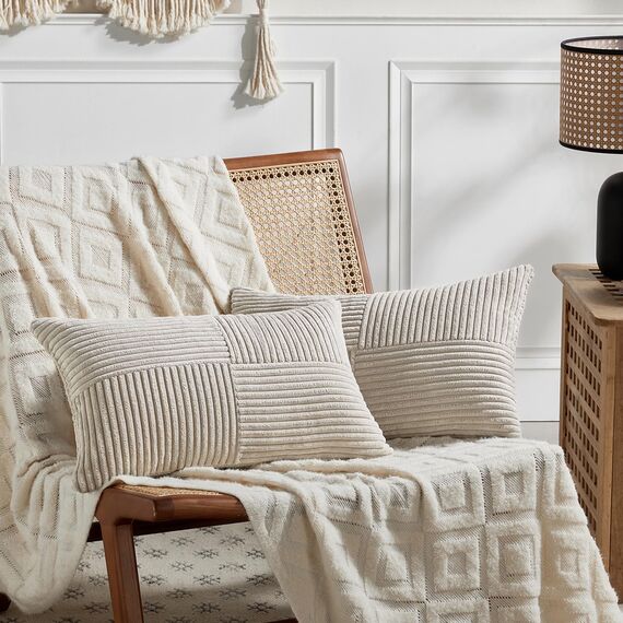 FDTERN 2er Set Taupe Kordsamt Kissenbezug 30x50CM Weich Moderne Dekorative Kissenbezüge Kissenhülle Dekokissenbezug Sofakissen Dekokissen Boho Deko für Sofa Schlafzimmer Wohnzimmer Balkon