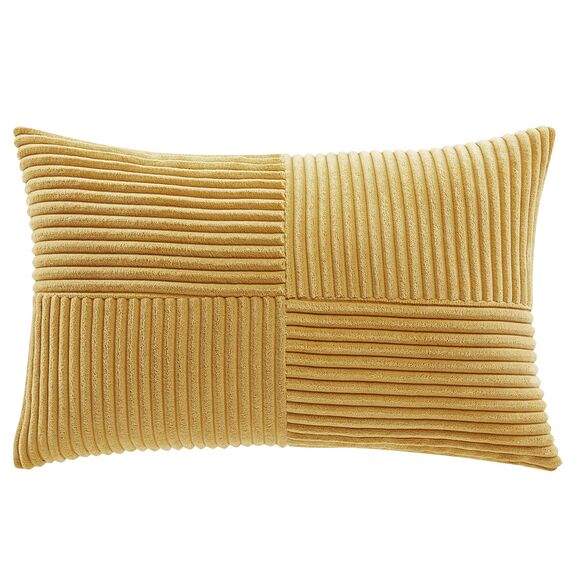 FDTERN 2er Set Kurkuma Kordsamt Kissenbezug 30x50CM Weich Moderne Dekorative Kissenbezüge Kissenhülle Dekokissenbezug Sofakissen Dekokissen Boho Herbst Deko für Sofa Schlafzimmer Wohnzimmer Balkon