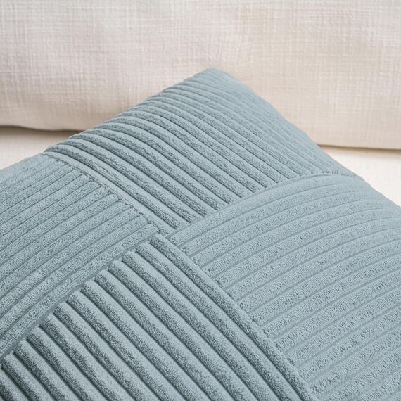 FDTERN 2er Set Hellblau Kissenbezug 40x65 cm Weich Moderne Dekorative Kissenbezüge Kissenhülle Dekokissenbezug Sofakissen Dekokissen Boho Deko für Sofa Schlafzimmer Wohnzimmer Bett