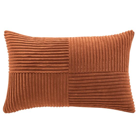 FDTERN 2er Set Rostrot Kordsamt Kissenbezug 30x50CM Weich Moderne Dekorative Kissenbezüge Kissenhülle Dekokissenbezug Sofakissen Dekokissen Boho Herbst Deko für Sofa Schlafzimmer Wohnzimmer Balkon