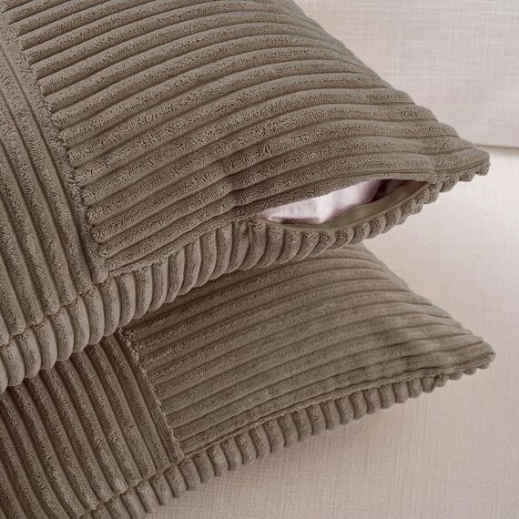 FDTERN 2er Set Hellbraun Kordsamt Kissenbezug 35x60 Weich Moderne Dekorative Kissenbezüge Kissenhülle Dekokissenbezug Sofakissen Dekokissen Boho Deko für Sofa Schlafzimmer Wohnzimmer Bett
