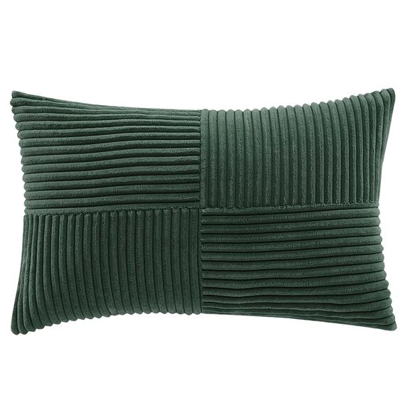 FDTERN 2er Set Dunkelgrün Kordsamt Kissenbezug 35x60 Weich Dekorative Kissenbezüge Kissenhülle Dekokissenbezug Sofakissen Dekokissen Boho Deko für Sofa Schlafzimmer Wohnzimmer