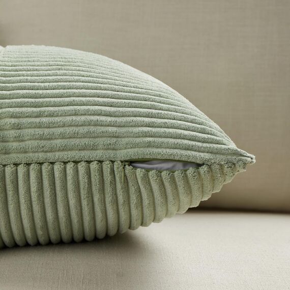 FDTERN 2er Set Salbeigrün Kordsamt Kissenbezug 30x60CM Weich Moderne Dekorative Kissenbezüge Kissenhülle Dekokissenbezug Sofakissen Dekokissen Boho Deko für Sofa Schlafzimmer Wohnzimmer Balkon