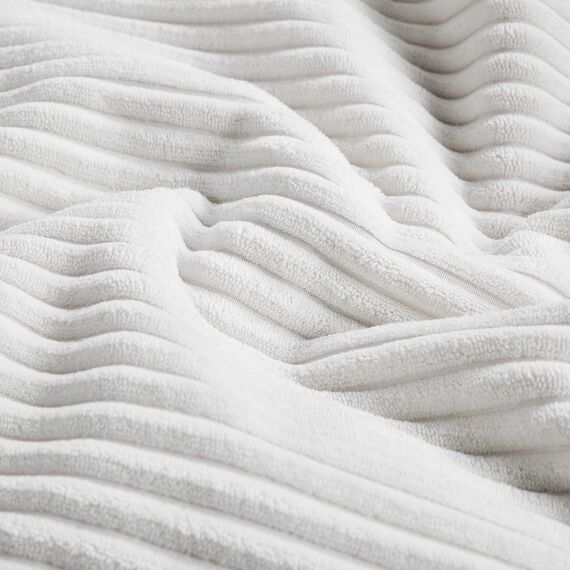 FDTERN 2er Set Reines Weiß Kordsamt Kissenbezug 50x70CM Weich Moderne Dekorative Kissenbezüge Kissenhülle Dekokissenbezug Sofakissen Dekokissen Boho Deko für Sofa Schlafzimmer Wohnzimmer Bett