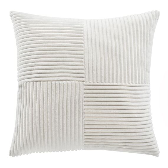 FDTERN 2er Set Creme Weiß Kordsamt Kissenbezug 65x65 Weich Dekorative Kissenbezüge Kissenhülle Dekokissenbezug Sofakissen Dekokissen Boho Deko für Sofa Schlafzimmer Wohnzimmer Bett