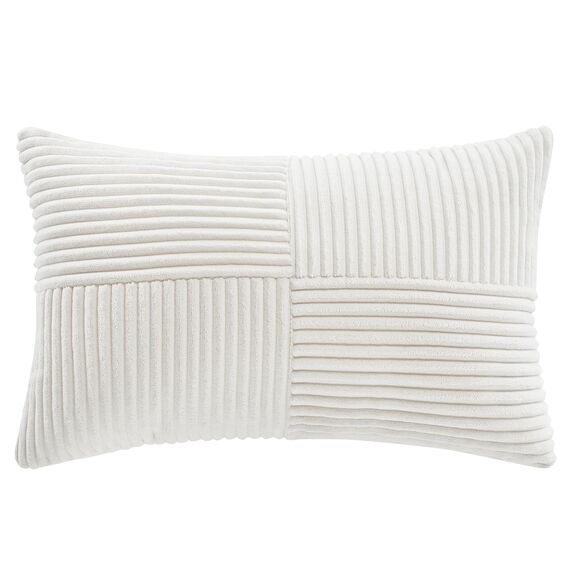 FDTERN 2er Set Creme Weiß Kordsamt Kissenbezug 50x70CM Weich Moderne Dekorative Kissenbezüge Kissenhülle Dekokissenbezug Sofakissen Dekokissen Boho Deko für Sofa Schlafzimmer Wohnzimmer Bett