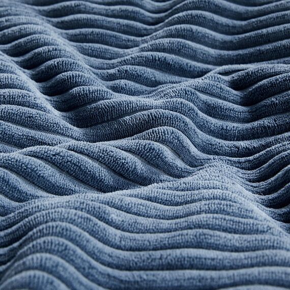 FDTERN 2er Set Denim Blau Kordsamt Kissenbezug 70x70 Weich Moderne Dekorative Kissenbezüge Kissenhülle Dekokissenbezug Sofakissen Dekokissen Boho Deko für Sofa Schlafzimmer Wohnzimmer Bett