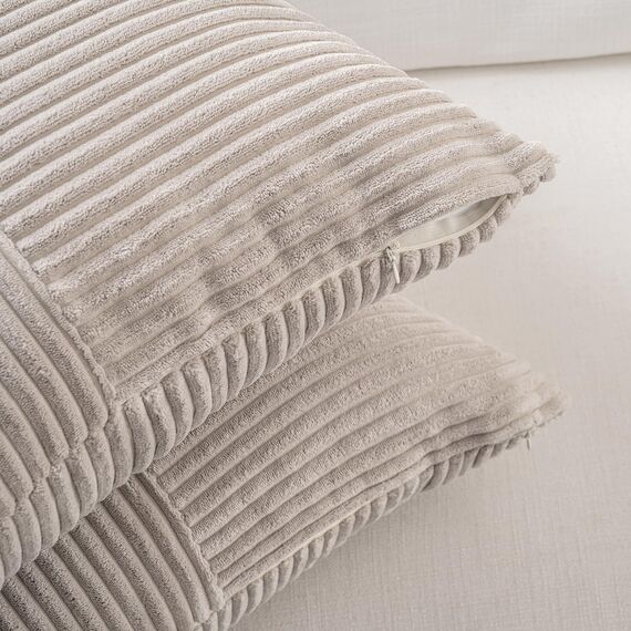 FDTERN 2er Set Taupe Kissenbezug 40x65 cm Weich Moderne Dekorative Kissenbezüge Kissenhülle Dekokissenbezug Sofakissen Dekokissen Boho Deko für Sofa Schlafzimmer Wohnzimmer Bett