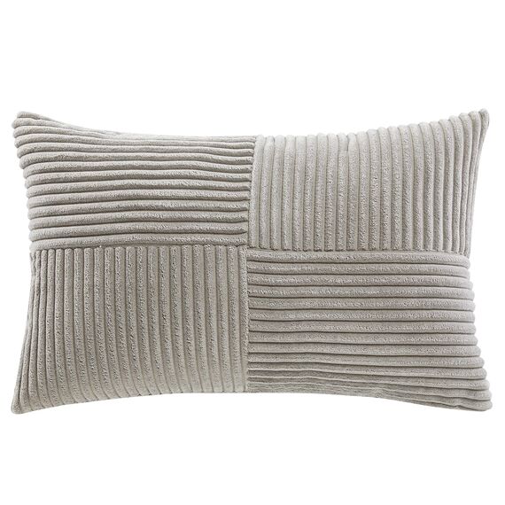 FDTERN 2er Set Neutral Grau Kordsamt Kissenbezug 50x70CM Weich Moderne Dekorative Kissenbezüge Kissenhülle Dekokissenbezug Sofakissen Dekokissen Boho Deko für Sofa Schlafzimmer Wohnzimmer Bett