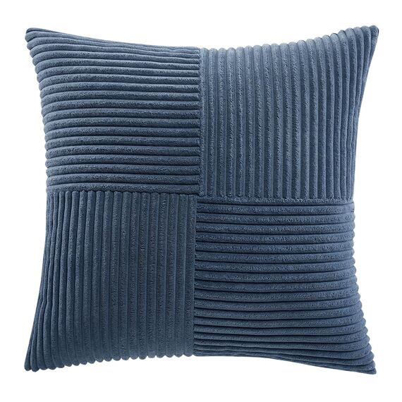 FDTERN 2er Set Denim Blau Kordsamt Kissenbezug 65x65CM Weich Moderne Dekorative Kissenbezüge Kissenhülle Dekokissenbezug Sofakissen Dekokissen Boho Deko für Sofa Schlafzimmer Wohnzimmer Bett