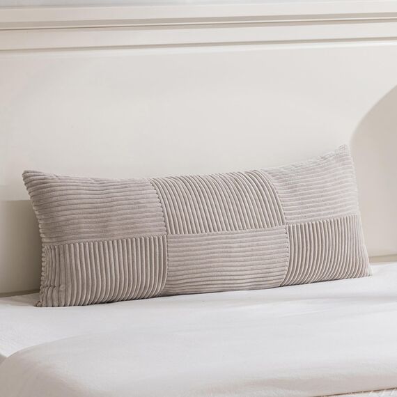 FDTERN 2er Set Taupe Kissenbezug 40x145 cm Weich Moderne Dekorative Kissenbezüge Kissenhülle Dekokissenbezug Sofakissen Dekokissen Boho Deko für Sofa Schlafzimmer Wohnzimmer Bett