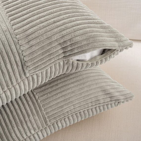 FDTERN 2er Set Neutral Grau Kissenbezug 40x145 cm Weich Moderne Dekorative Kissenbezüge Kissenhülle Dekokissenbezug Sofakissen Dekokissen Boho Deko für Sofa Schlafzimmer Wohnzimmer Bett