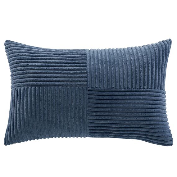 FDTERN 2er Set Denim Blau Kordsamt Kissenbezug 50x70CM Weich Moderne Dekorative Kissenbezüge Kissenhülle Dekokissenbezug Sofakissen Dekokissen Boho Deko für Sofa Schlafzimmer Wohnzimmer Bett