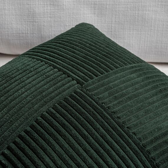 FDTERN 2er Set Dunkelgrün Kissenbezug 40x145 cm Weich Moderne Dekorative Kissenbezüge Kissenhülle Dekokissenbezug Sofakissen Dekokissen Boho Deko für Sofa Schlafzimmer Wohnzimmer Bett