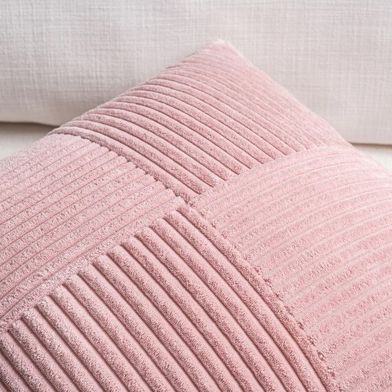 FDTERN 2er Set Altrosa Kordsamt Kissenbezug 65x65CM Weich Moderne Dekorative Kissenbezüge Kissenhülle Dekokissenbezug Sofakissen Dekokissen Boho Deko für Sofa Schlafzimmer Wohnzimmer Bett