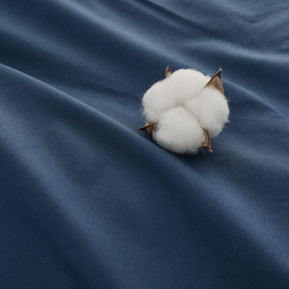 BEDSURE Bettwäsche 155x220 Baumwolle Blau - Bettwäsche-Sets 155 x 220 cm Bettbezug 3teilig mit 2 Kissenbezüge 80x80 cm, Oeko-TEX Bedding mit Reißverschluss