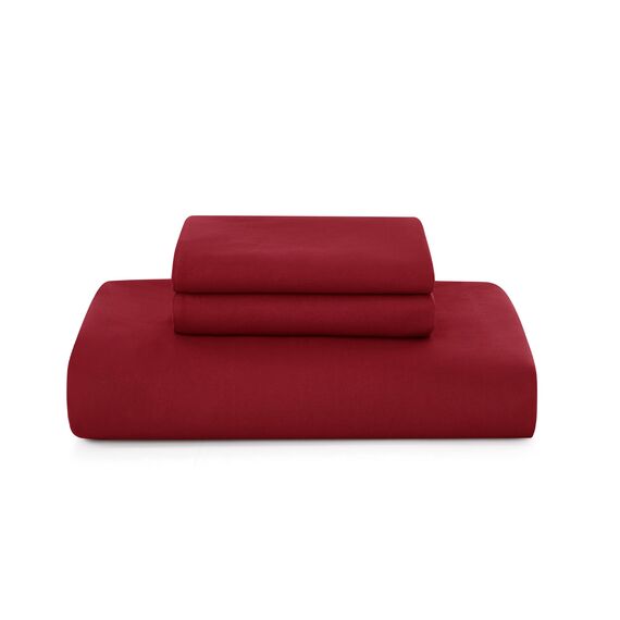 BEDSURE Bettwäsche 200x200 Baumwolle Rot - Bettwäsche-Sets 200 x 200 cm Bettbezug 3teilig mit 2 Kissenbezüge 80x80 cm, Oeko-TEX Bedding Rot mit Reißverschluss