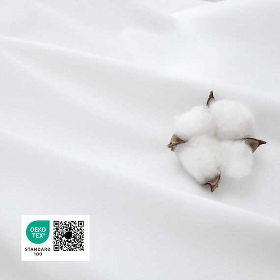 BEDSURE Bettwäsche 135x200 Baumwolle 4teilig - Bettwäsche-Sets Weiß Bettbezug 2er Set mit 2 Kissenbezüge 80x80 cm, Oeko-TEX Bedding mit Reißverschluss