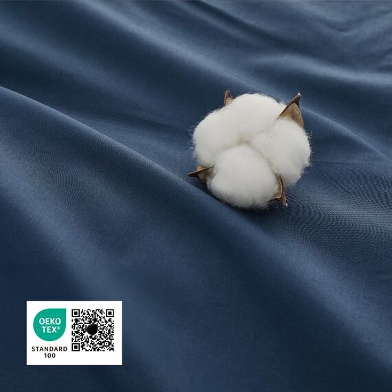 BEDSURE Bettwäsche 135x200 Baumwolle Blau - Bettwäsche-Sets 135 x 200 cm Bettbezug 2teilig mit Kissenbezug 80x80 cm, Oeko-TEX Bedding mit Reißverschluss