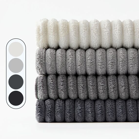 EMEMA Kissenbezug 50x50 cm Kordsamt Kissenbezüge 4er Set Dekokissen Sofakissen Kord Kissenhülle Zierkissenbezug Dekorative Cord Kissen Weiche für Sofa Wohnzimmer Schlafzimmer Dunkelgrau Serie