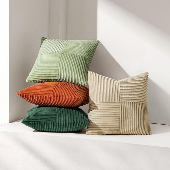 MIULEE 2er Set Kissenbezug 30x50cm Hellgrün frühling Kissenhülle Kissenbezüge Sofakissen Dekokissen Boho Couchkissen Kord Dekorative Zierkissenbezug für Sofa