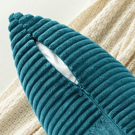 MIULEE 2er Set Kissenbezug 50x50cm See-Blau Kissenhülle Kissenbezüge Sofakissen Dekokissen Boho Couchkissen Kord Dekorative Zierkissenbezug für Sofa