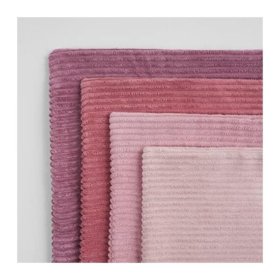 Topfinel Kissenbezug 45x45 cm rosa 4er Set Kordsamt Kissenbezüge Kissenhülle Dekokissenbezug sofakissen dekokissen deko für Sofa Schlafzimmer Wohnzimmer Balkon Kinder flauschig Farbverlauf