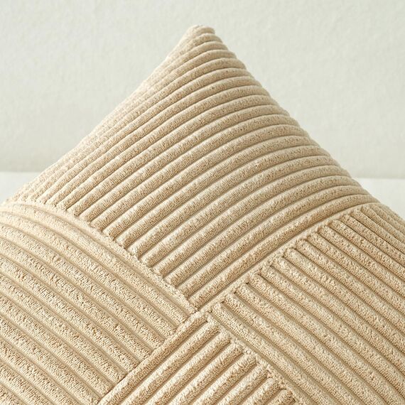 MIULEE 2er Set Kissenbezug 30x50cm Cremegelb Kissenhülle Kissenbezüge Sofakissen Dekokissen Boho Couchkissen Kord Dekorative Zierkissenbezug für Sofa