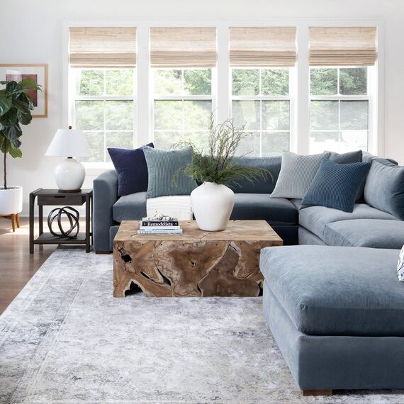 Topfinel Kissenbezug 60x60 cm Blau 4er Set Kordsamt Kissenbezüge Kissenhülle Dekokissenbezug Sofakissen Dekokissen deko für Sofa Schlafzimmer Wohnzimmer Balkon Kinder flauschig Farbverlauf