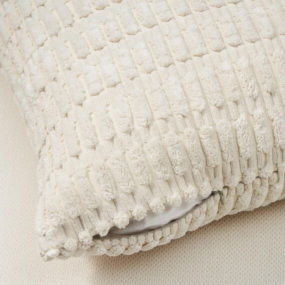 Topfinel Boho Kissenbezug 50x50 cm grau 4er Set Kordsamt Kissenbezüge Kissenhülle sofakissen dekokissen deko für Sofa Schlafzimmer Wohnzimmer Kinder flauschig Farbverlauf