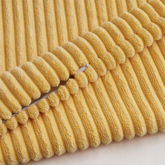 Topfinel Kissenbezug 40x40 4er Set Kordsamt Gelbgrün Kissenbezüge Kissenhülle Dekokissenbezug sofakissen dekokissen deko für Sofa Schlafzimmer Wohnzimmer Balkon Kinder flauschig Farbverlauf, Gestreift