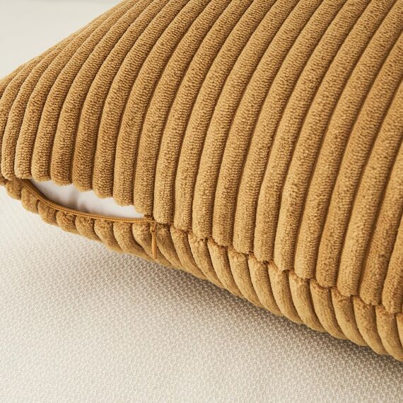 Topfinel Kissenbezug 40x40 cm Braun 4er Set Kordsamt Kissenbezüge Kissenhülle Dekokissenbezug Sofakissen Dekokissen deko für Sofa Schlafzimmer Wohnzimmer Balkon Kinder Flauschig Farbverlauf