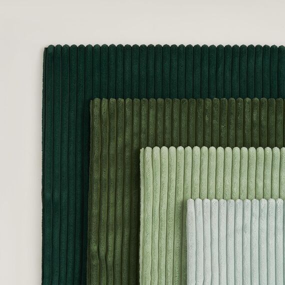 Topfinel Kissenbezug 40x40 cm Hellgrüne 4er Set Kordsamt Kissenbezüge Kissenhülle Dekokissenbezug Sofakissen Dekokissen deko für Sofa Schlafzimmer Wohnzimmer Balkon Kinder Flauschig Farbverlauf