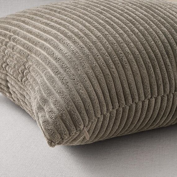Topfinel 4er Set Kissenbezug 40x40 Cord mit Gestreiftem Dekokissen für Sofa Schlafzimmer Wohnzimmer, Flauschige Kissenhülle Natural in Kinderzimmer, Dekorativ und Weich