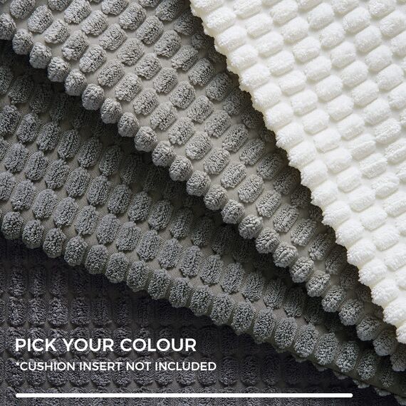 Topfinel Kissenbezug 30x50 cm Grau 4er Set Cord körnig Kissenbezüge Kissenhülle Dekokissenbezug Sofakissen Dekokissen deko für Sofa Schlafzimmer Wohnzimmer Balkon Kinder flauschig Farbverlauf