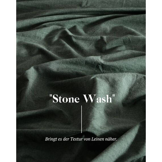 SOULFUL Kissenbezug 40x80 Baumwolle Salbei Grün, Kissenbezüge 2 Teilig mit Reißverschluss, Ähnliche Textur wie Stone Washed Leinen, ÖkoTex Zertifiziert, Weich und Bequem