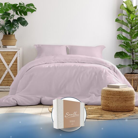 Samthus Bettwäsche 200x220 Baumwolle Satin - Oeko-Tex Made In Green - Himmlisch weicher Schlaf - Bettwäsche-Set mit 1x Bettbezug 200x220 + 2X Kissenbezug 80x80 - Duvet Cover - Rosa Altrosa