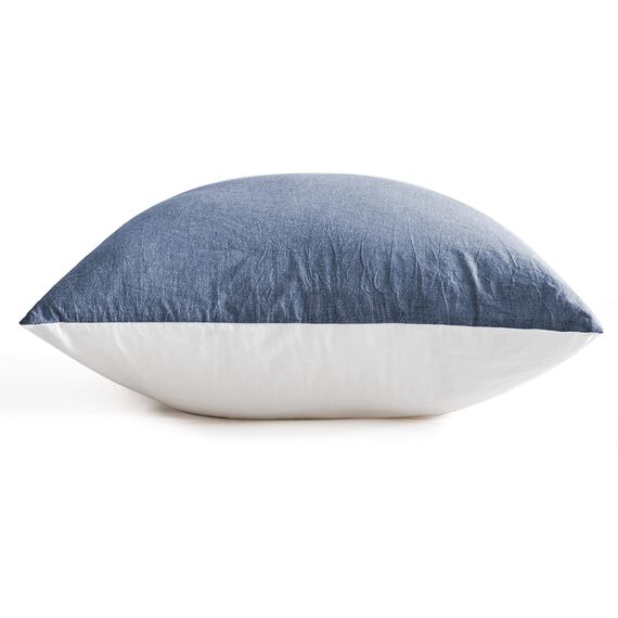 SOULFUL Kissenbezug 40x80 Baumwolle Denim Blue, Kissenbezüge 2 Teilig mit Reißverschluss, Ähnliche Textur wie Stone Washed Leinen, ÖkoTex Zertifiziert, Weich und Bequem