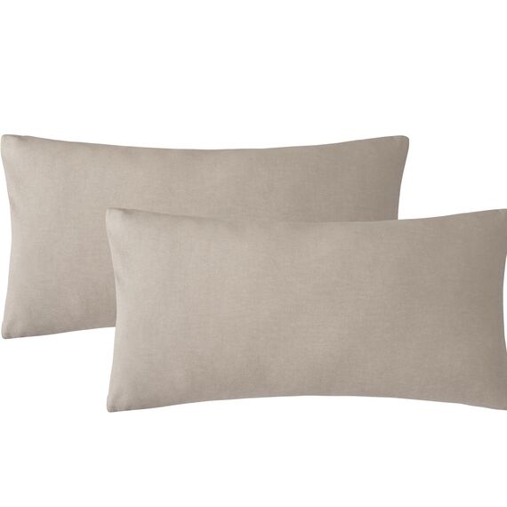 SOULFUL Kissenbezug 40x80 Baumwolle Dunkel Camel, Kissenbezüge 2 Teilig mit Reißverschluss, Ähnliche Textur wie Stone Washed Leinen, ÖkoTex Zertifiziert, Weich und Bequem