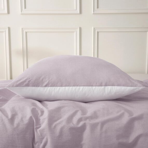 SOULFUL Kissenbezug 40x80 Baumwolle Pastelllila, Kissenbezüge 2 Teilig mit Reißverschluss, Ähnliche Textur wie Stone Washed Leinen, ÖkoTex Zertifiziert, Weich und Bequem