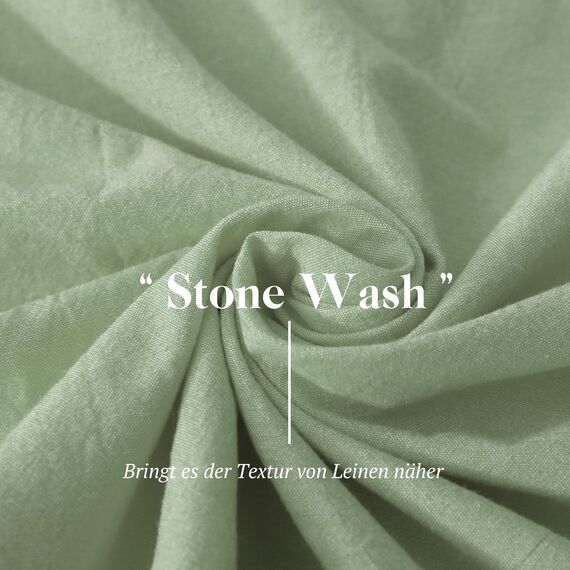 SOULFUL Bettwäsche 220x240 Baumwolle 3 Teilig, Bettwäsche-Sets Limonengrün mit Reißverschluss, Ähnliche Textur wie Stone Washed Leinen, Enthält 1 Bettbezug 220x240 und 2 Kissenbezug 80x80