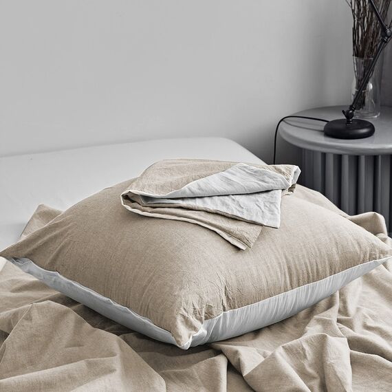 SOULFUL Kissenbezug 40x80 Baumwolle Aprikose, Kissenbezüge 2 Teilig mit Reißverschluss, Ähnliche Textur wie Stone Washed Leinen, ÖkoTex Zertifiziert, Weich und Bequem