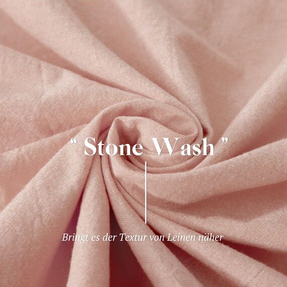 SOULFUL Kissenbezug 40x80 Baumwolle Altrosa, Kissenbezüge 2 Teilig mit Reißverschluss, Ähnliche Textur wie Stone Washed Leinen, ÖkoTex Zertifiziert, Weich und Bequem