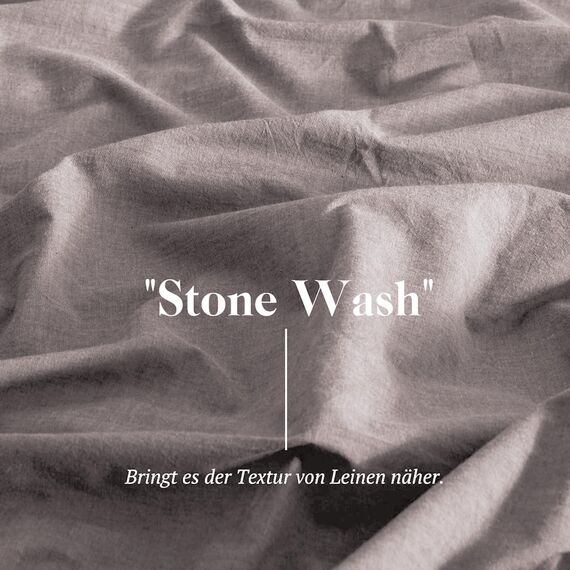 SOULFUL Bettwäsche 135x200 Baumwolle 2 Teilig, Bettwäsche-Sets Kaffee Dunkel mit Reißverschluss, Ähnliche Textur wie Stone Washed Leinen, Enthält 1 Bettbezug 135x200 und 1 Kissenbezug 80x80