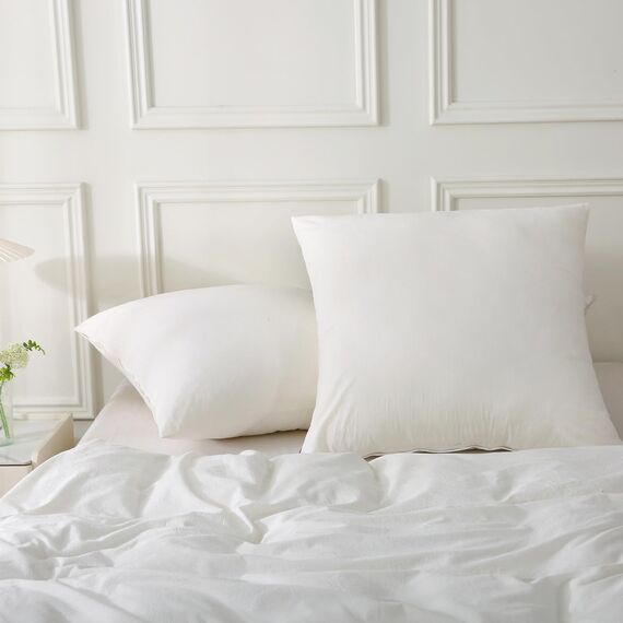 SOULFUL Kissenbezug 40x80 Baumwolle Milky White, Kissenbezüge 2 Teilig mit Reißverschluss, Ähnliche Textur wie Stone Washed Leinen, ÖkoTex Zertifiziert, Weich und Bequem