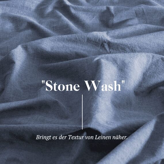 SOULFUL Bettwäsche 135x200 Baumwolle 2 Teilig, Bettwäsche-Sets Denim Blue mit Reißverschluss, Ähnliche Textur wie Stone Washed Leinen, Enthält 1 Bettbezug 135x200 und 1 Kissenbezug 80x80