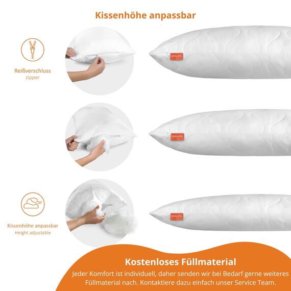 sleepling Kissen 30x40 cm, Sofakissen, Kissenfüllung, Zierkissen für Allergiker, Deko Kissen Füllung 30 x 40, Ökotex, waschbar bis 60 Grad, Made in EU, Komfort 100