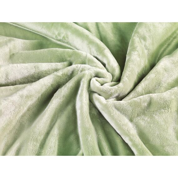 MALIKA Winter Plüsch Wendebettwäsche Nicky-Teddy 'Cashmere Touch' 135-155 - 200x200 Coral Fleece, Farbe:BEIGE-GRÜN, Größe:200 x 200 cm